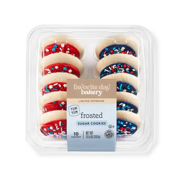 Red & Blue Frosted Sugar Cookies - 10ct - Favorite Day™ | Target