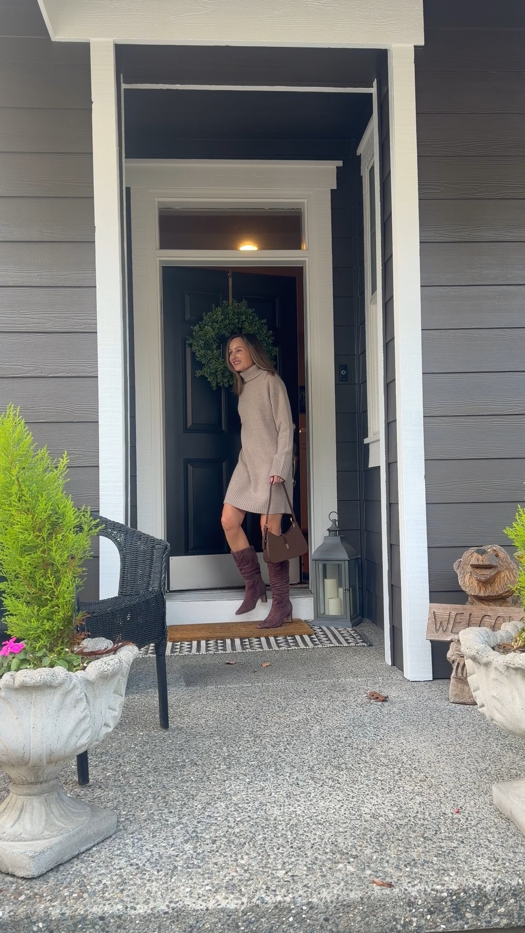 Cashmere sweater dress