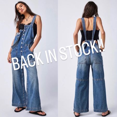 SOLD OUT FOR WEEKS but BACK IN STOCK!!  All sizes and new inseam and color options in the “Fields of Flowers” Free people adjustable wide leg overalls!!

FP, Free People, overalls, denim, boho, button down, tall, short, cute daytime look. #Boho 