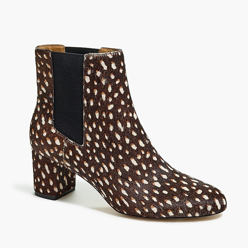 Calf hair heeled Chelsea boots | J.Crew Factory