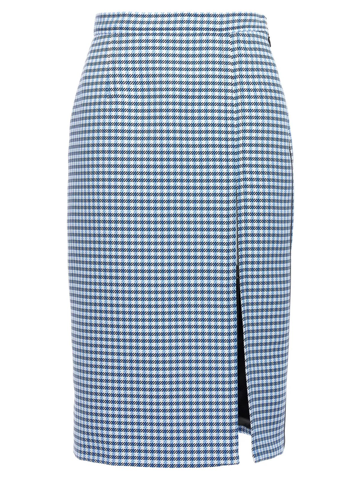 Marni Check Printed Slit Detail Pencil Skirt | Cettire Global