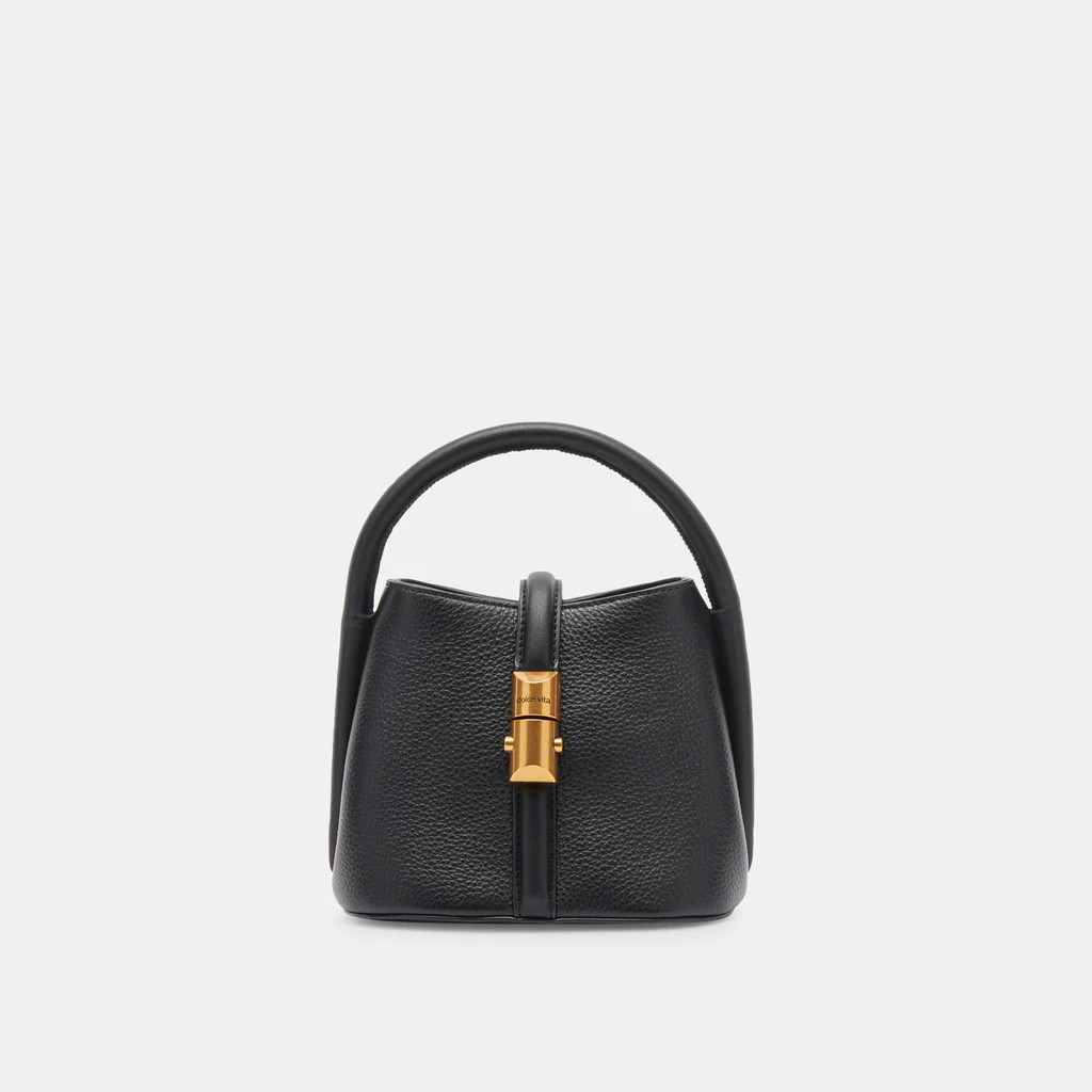NEVE CROSSBODY BLACK LEATHER | DolceVita.com