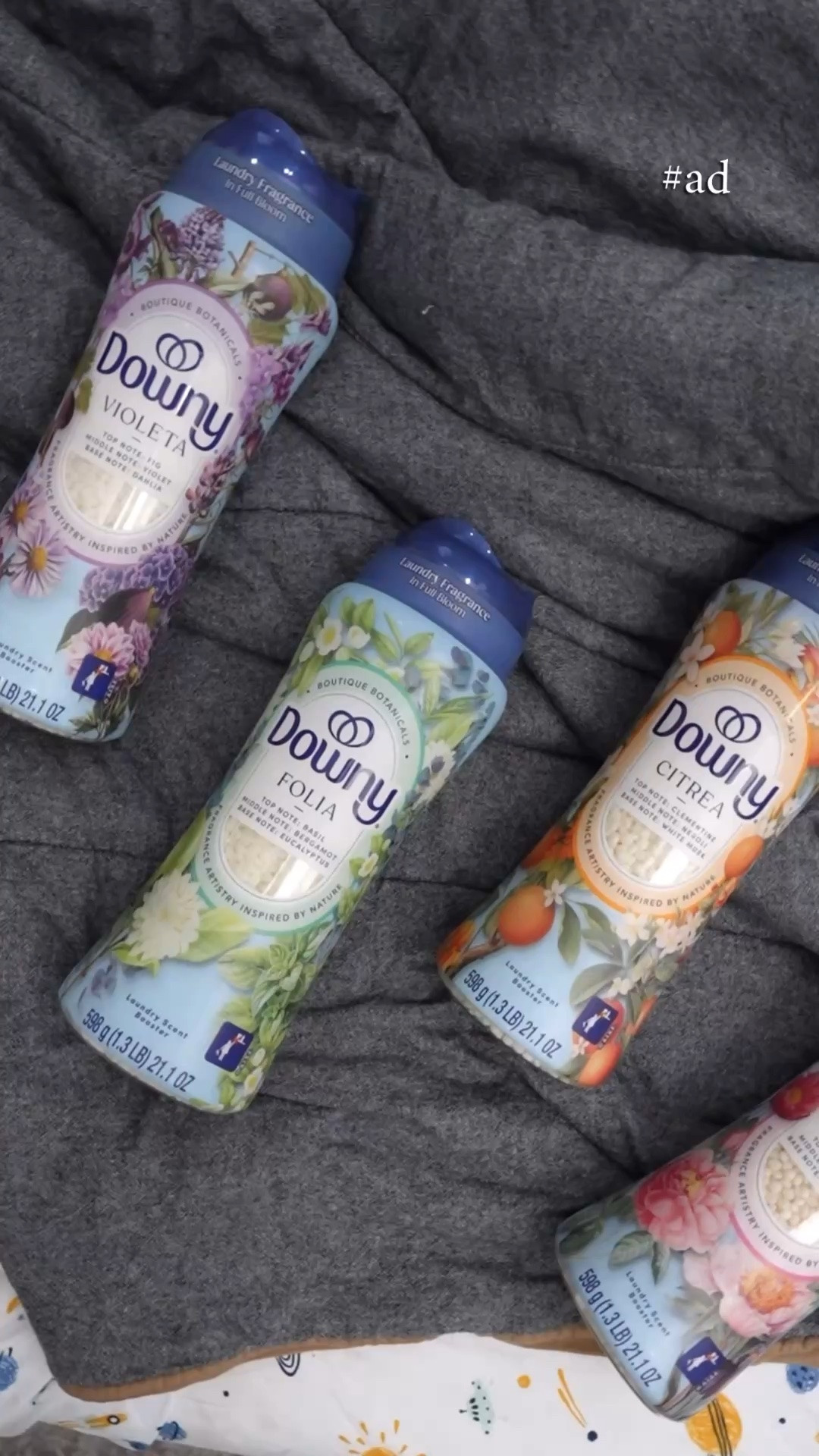 #ad The only way not to dread Nico's laundry is to try and romanticize it a bit 🤭😅
Downy Boutique Botanicals Scent Booster Beads totally helps :) and a lot !!! 
I love all the scents but Citrea is my absolute favorite! It such a fresh and juicy citrusy scent that gives me vacation vibes #TargetPartner #Downy @Target  @downy