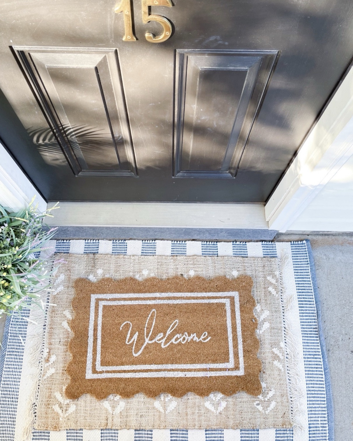 Front porch inspo for spring and summer 🩵 layered rugs. Outdoor rugs. Spring decor. 

#LTKHome #LTKSaleAlert #LTKSeasonal