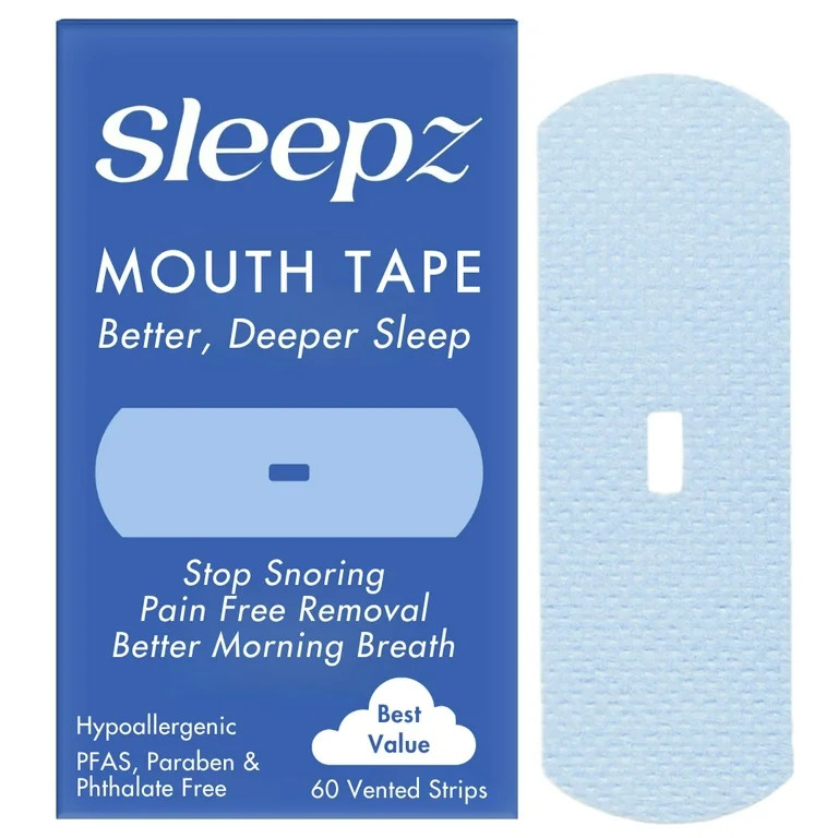 Sleepz Mouth Tape Strips with Ventilation, 60 Count | Walmart (US)