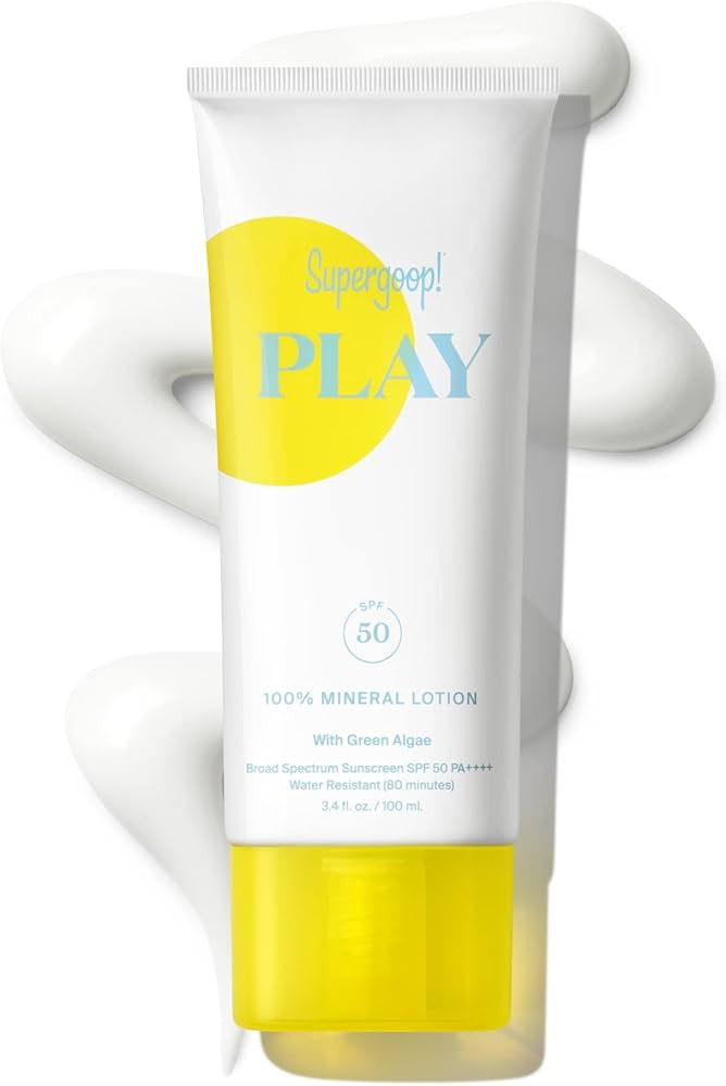 Supergoop! PLAY 100% Mineral Lotion - 3.4 fl oz - Broad Spectrum SPF 50 Sunscreen for Face & Body... | Amazon (US)