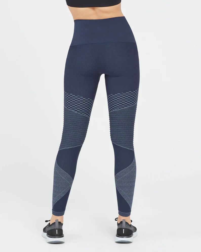 Look at Me Now Seamless Moto Leggings, Indigo Sky | Spanx