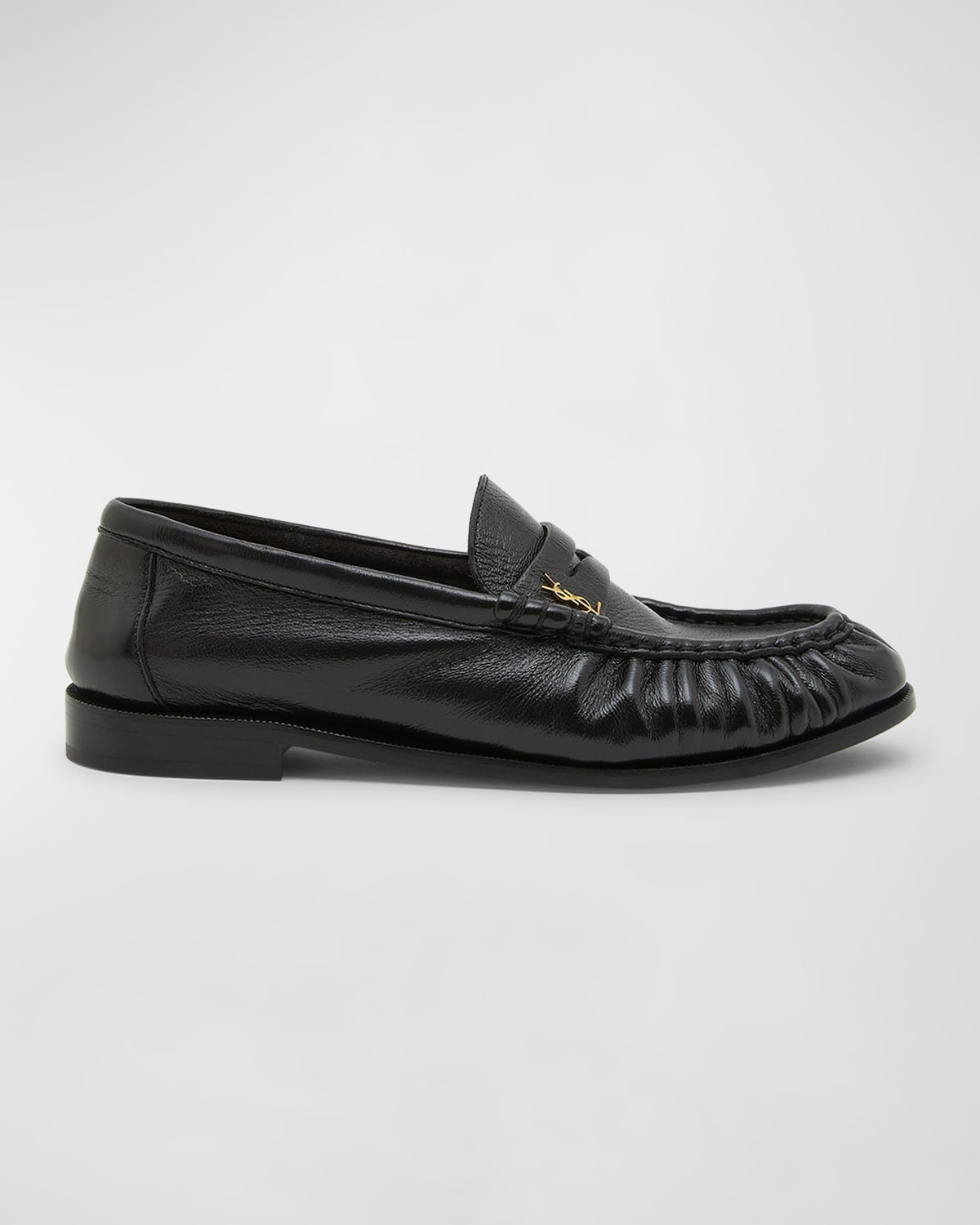 Le Leather YSL Penny Loafers | Neiman Marcus