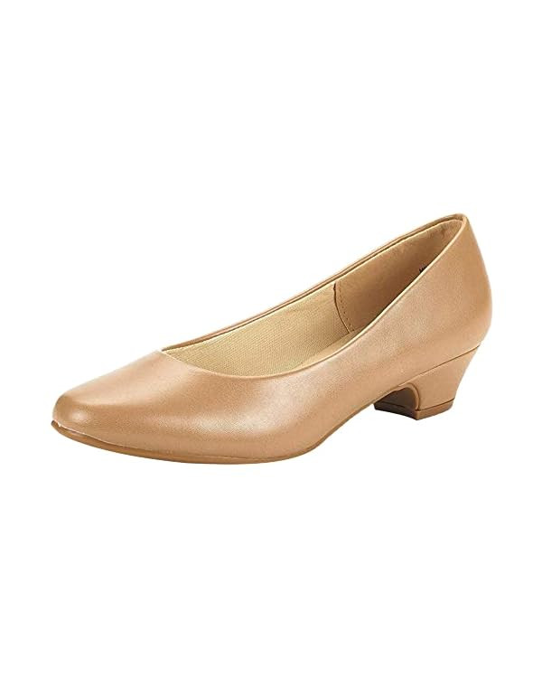 DREAM PAIRS Women's Mila Low Chunky Heel Pump Shoes | Amazon (US)