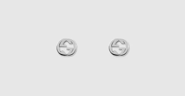 Silver interlocking G earrings | Gucci (US)