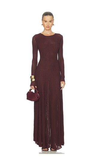 The Long Sleeve Sloane Dress in Raisin Brown | Revolve Clothing (Global)