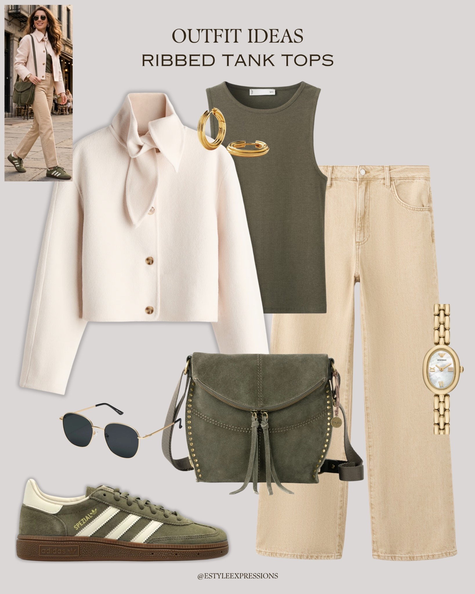 Outfit Ideas with Ribbed Tank Tops!✨ A spring-summer staple, these classics can be styled for any occasion!🤎 Whether you're into soft neutrals or love a pop of color, these looks are perfect for the season!🌸☀️

#LTKSaleAlert #LTKdayinmylife #LTKootd