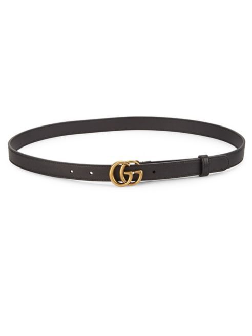 Gucci - Marmont Leather Logo Belt | Saks Fifth Avenue