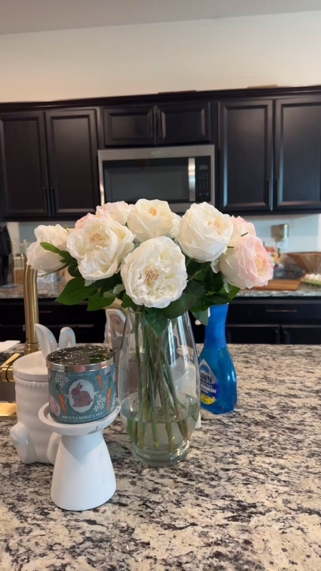 I have 3 sets 2 in white and 1 in pink. Real to touch. added water for extra illusion. They stink at first but the chemical smell goes away after a few hours 

#LTKHome #LTKmomlife #LTKdayinmylife