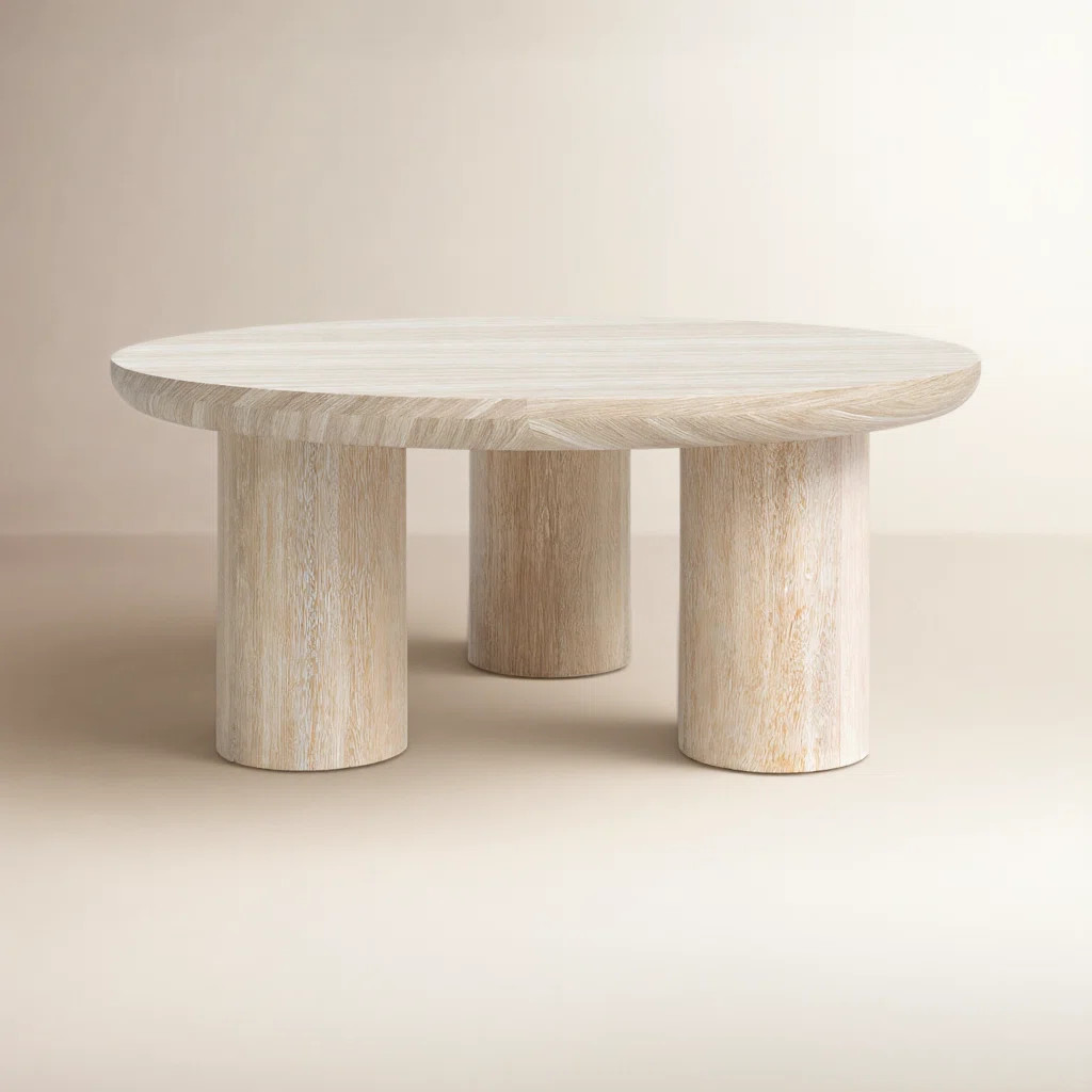 Columnia 40" Solid Wood Round Coffee Table | Wayfair North America