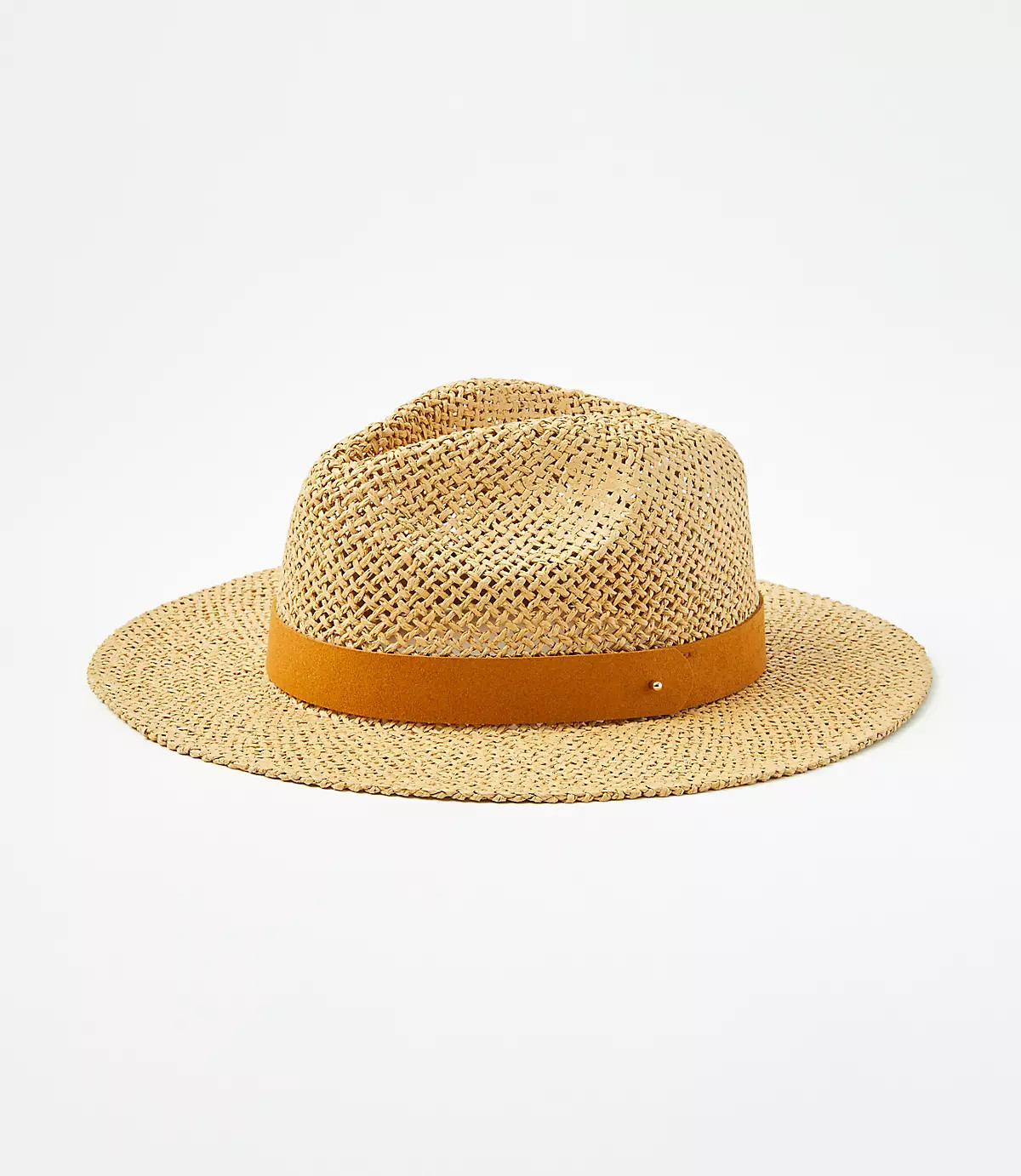 Suede Band Straw Fedora | LOFT