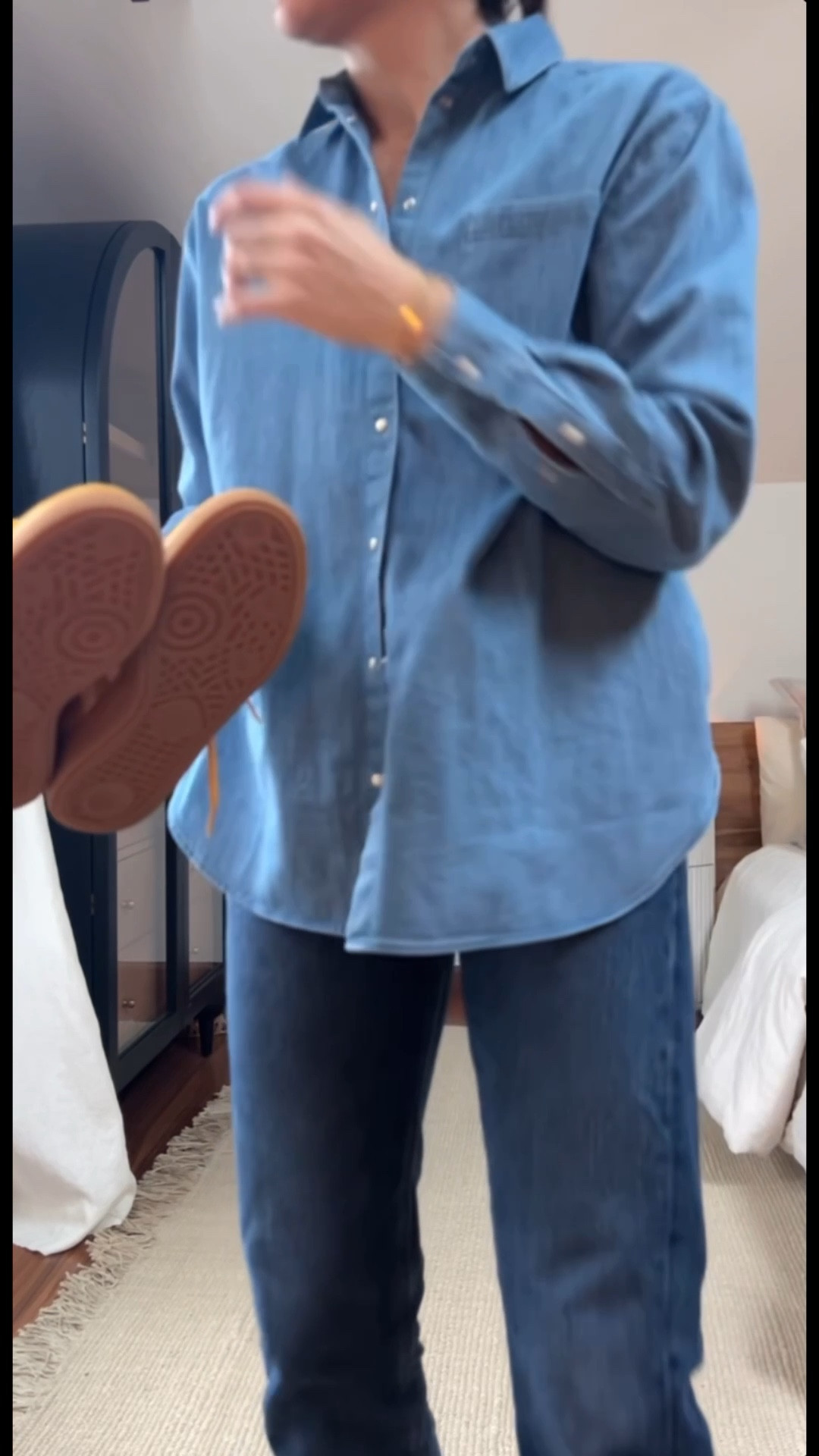 Friday rainy outfit! This top is my go-to this month. I’m wearing a size 34. 

#LTKSpringSale #LTKStyleTip #LTKSeasonal