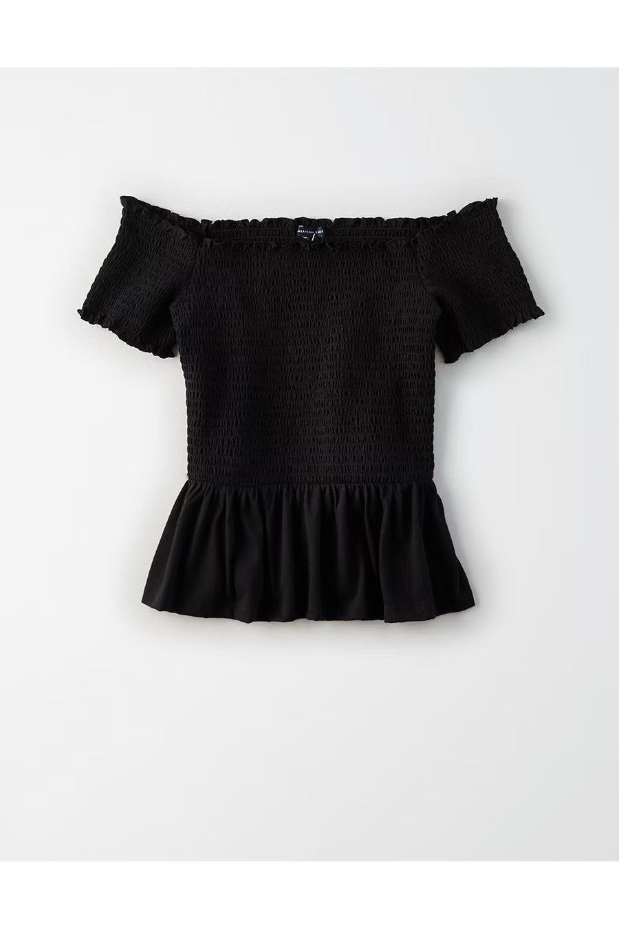 AE Off-The-Shoulder Smocked T-Shirt | American Eagle Outfitters (US & CA)
