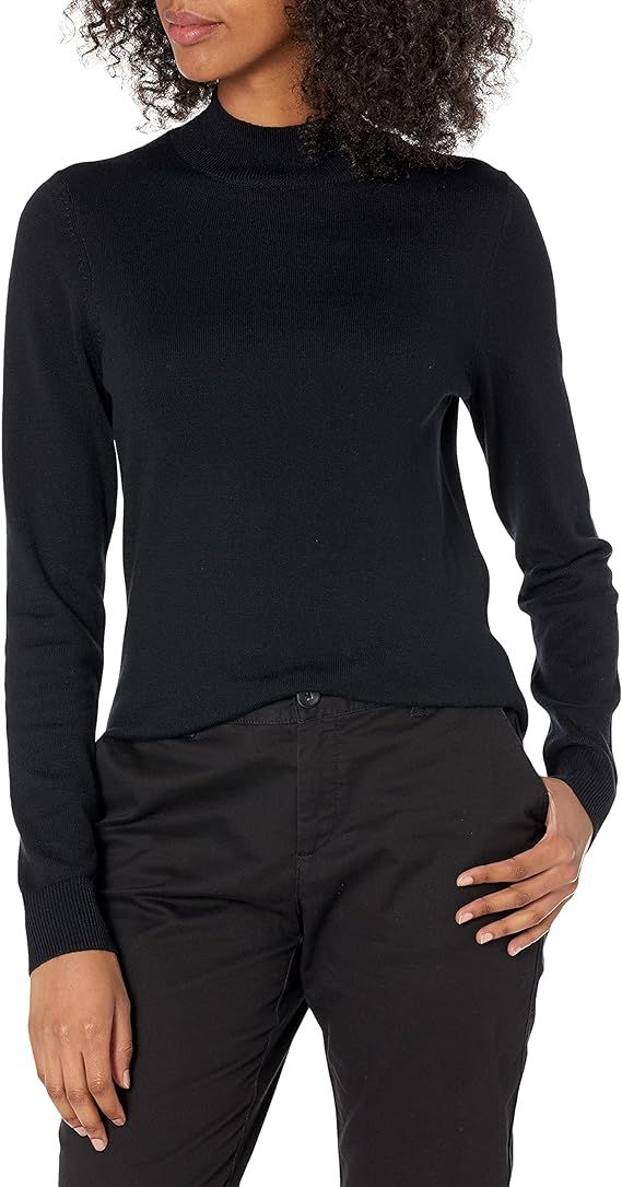 Amazon Essentials Women's Lightweight Mockneck Sweater | Amazon (US)