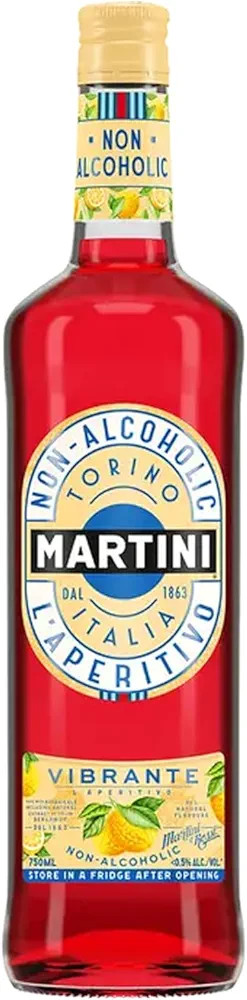 Martini & Rossi Vibrante Non-Alcoholic Aperitivo Alcohol Free Drink Orange Aperitif Made in Italy | Amazon (US)