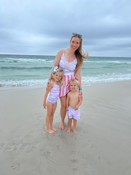 Matching swimsuits with the kids!! 🏝️ 🤍

#LTKkids #LTKfamily #LTKfit