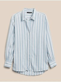 Linen-Blend Oversized Shirt | Banana Republic Factory