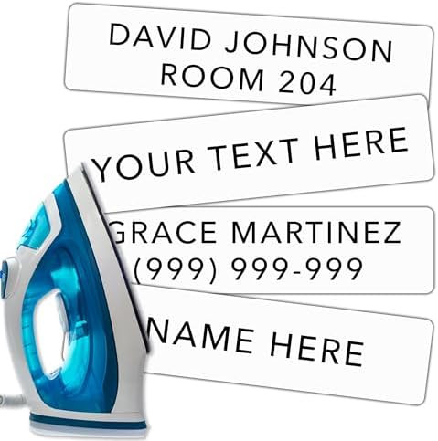 Personalized Iron On Name Labels (130 Labels) - Custom Washable Name Tags for Clothing - Iron On ... | Amazon (US)