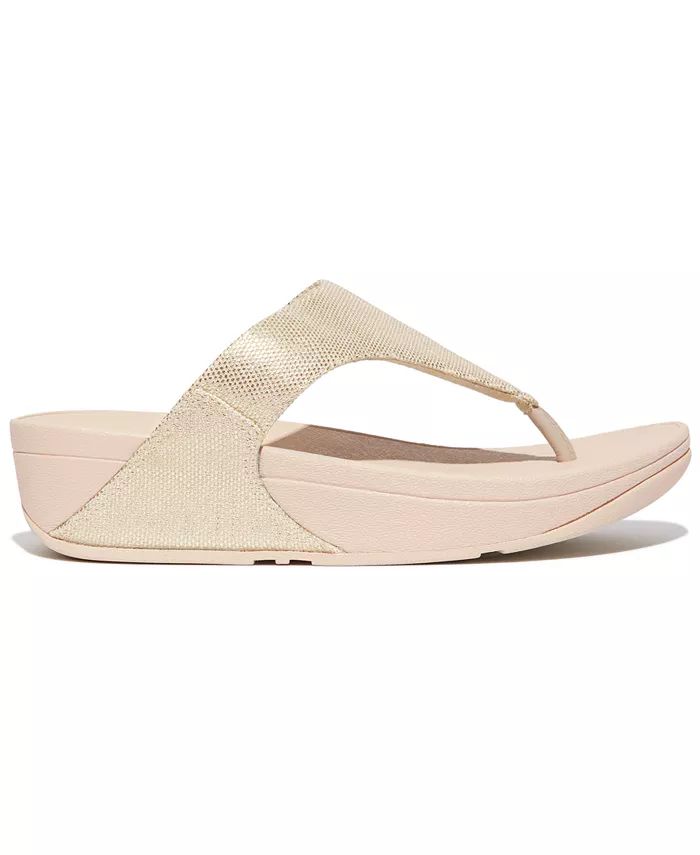 FitFlop Women's Lulu Glitz-Canvas Toe-Post Sandals - Macy's | Macy's
