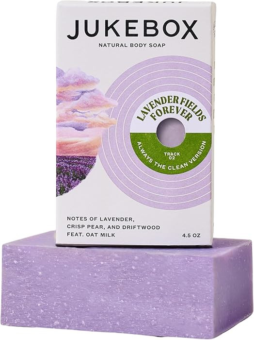 JUKEBOX Soap, Lavender Fields Forever, Natural Bar Soap for Women, Cold Process, Bath Soap with N... | Amazon (US)