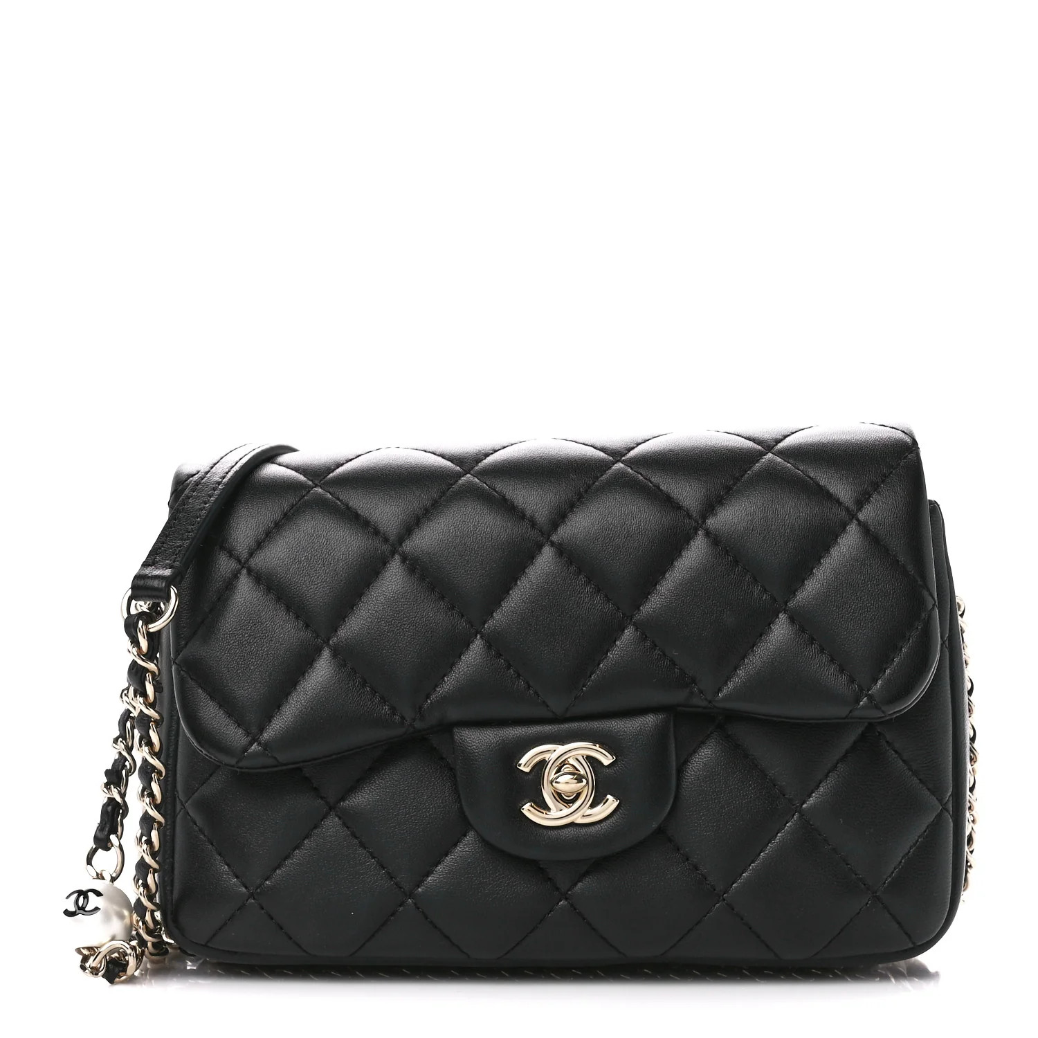 Chanel Lambskin Quilted Small My Precious Flap Black | FASHIONPHILE (US)
