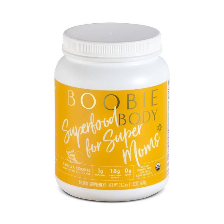 Boobie Body Organic Pregnancy and Lactation Vegan Protein Shake Vanilla Cookie - 21oz/1 Tub | Target
