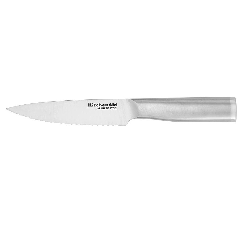 KitchenAid Gourmet 5.5-in. Serrated Utility Knife with Blade Cover, Black | Kohl's