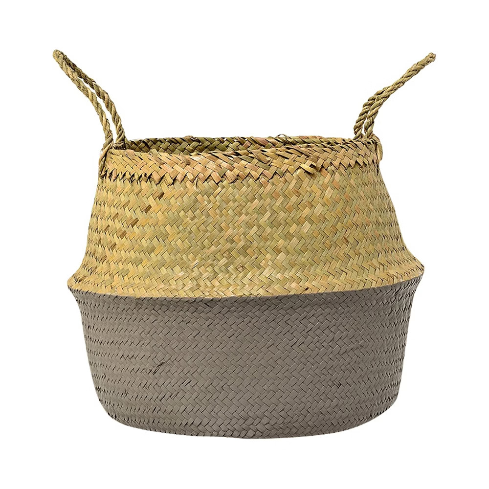 Seagrass Basket with Handles 12"" x 15"" Natural/Gray - 3R Studios | Target