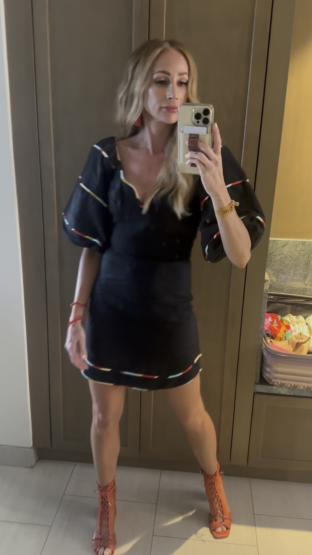 Farm Rio dress paired with my Daniella Shevel sandals. Size down in the dress, it runs kinda of big! The small was hanging on me! 
I got SO many compliments on this outfit at IBE®CON❤️

#LTKShoeCrush #LTKFestival