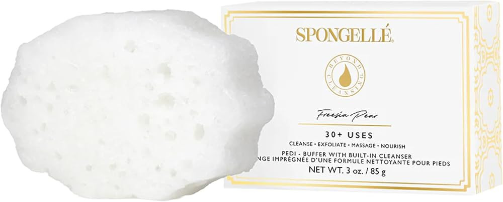 SPONGELLÉ Freesia Pear Pedi-Buffer with Built-in Cleanser - Exfoliates, Softens & Smooths Feet f... | Amazon (US)