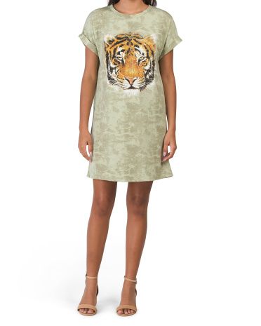 Juniors Tiger Graphic Dress | TJ Maxx
