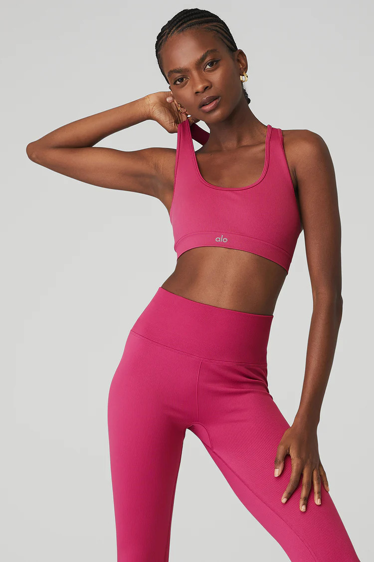 Seamless Ribbed Bra | Alo Yoga
