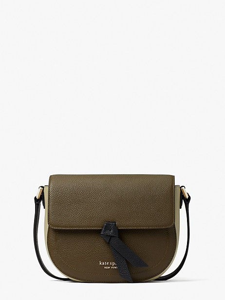 knott colorblocked medium saddle crossbody | Kate Spade (US)
