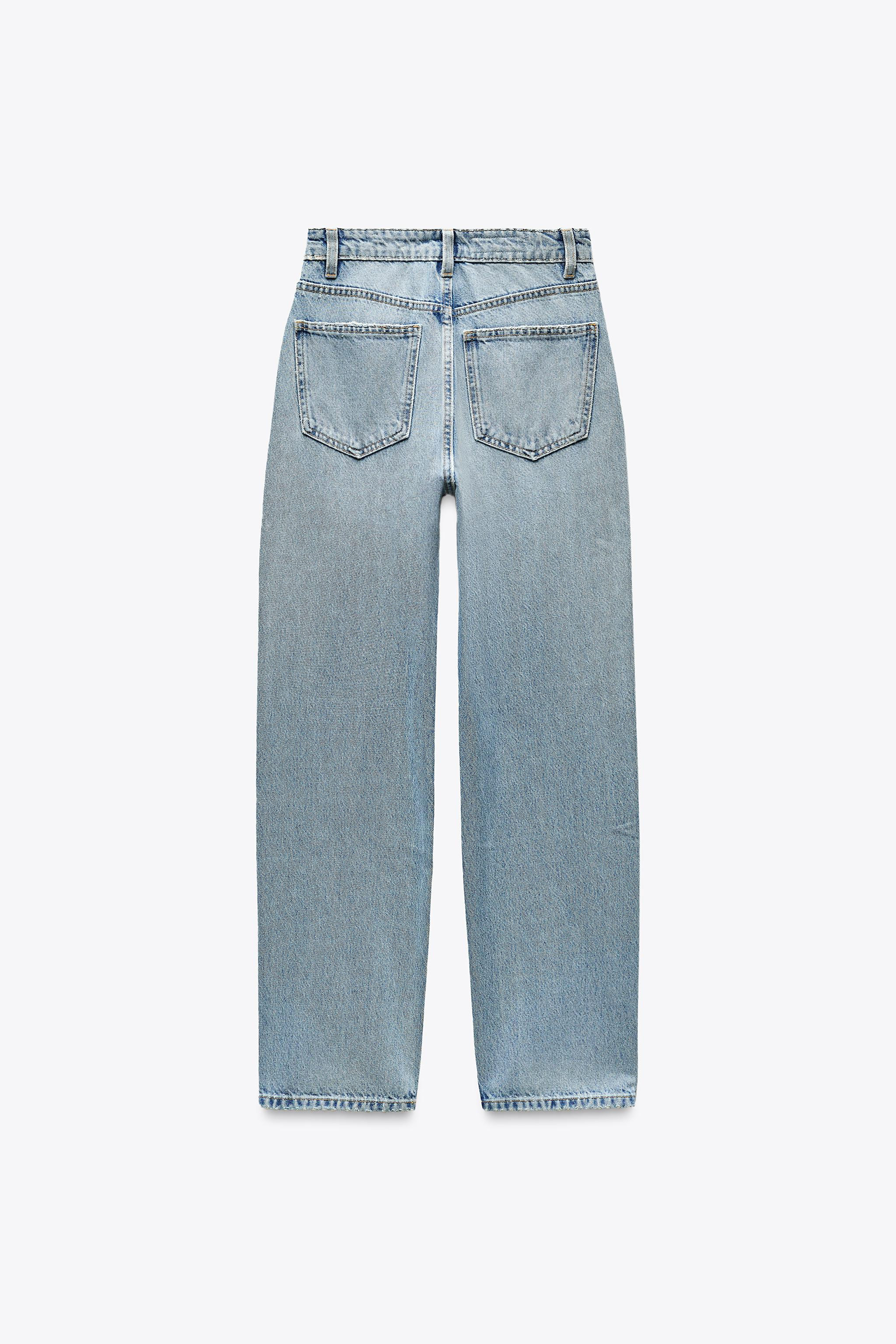 HIGH-WAISTED TRF MOM FIT JEANS | Zara US