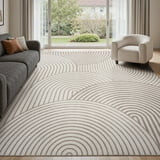 SIXHOME 8'x10' Rugs for Living Room Washable Bedroom Rug Jacquard Textured Boho Beige Area Rug Mo... | Walmart (US)