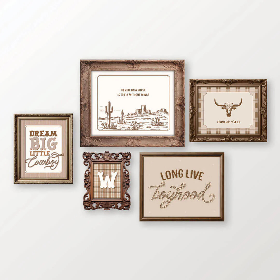 Little Cowboy Bundled Digital Nursery Art | Caden Lane