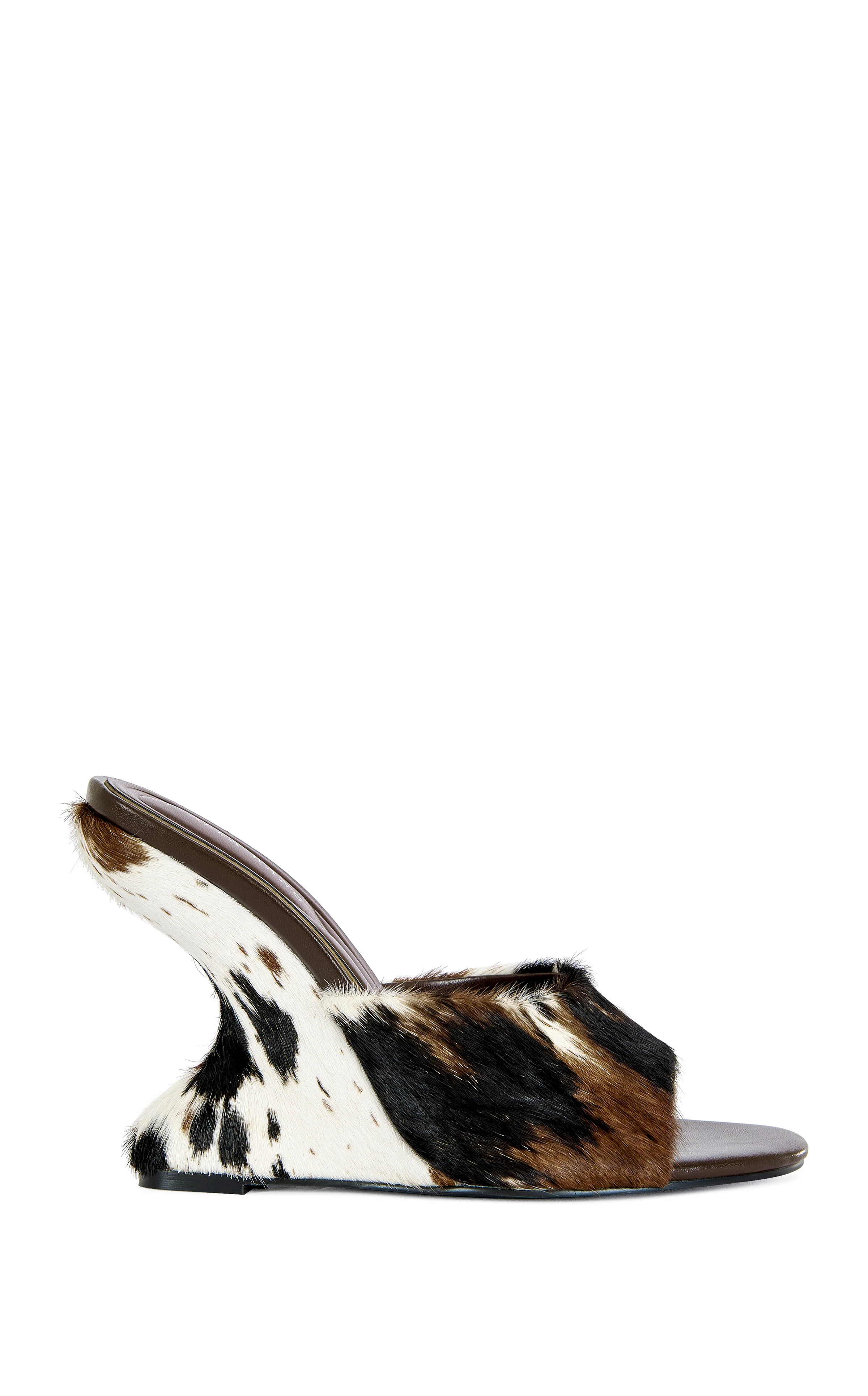 VASA-COW CALF HAIR WEDGE SANDAL | Azalea Wang