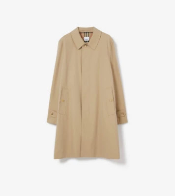 Mid-length Pimlico Car Coat in Honey - Men, Cotton Gabardine | Burberry® Official | Burberry (UK)