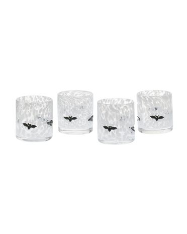 Set Of 4 Double Old Fashioned Bat Glasses | TJ Maxx