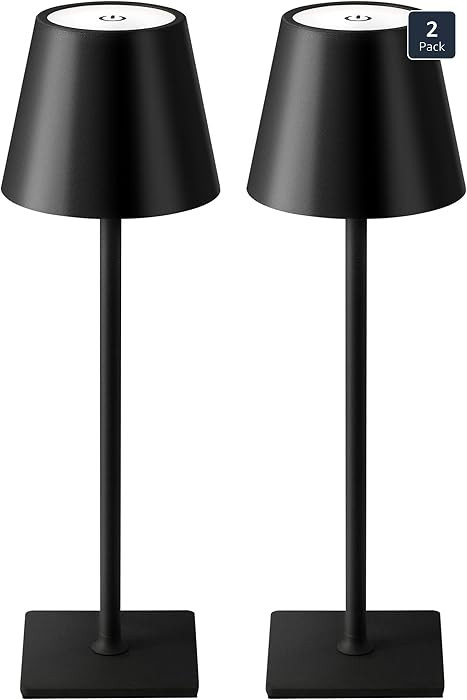 KDG 2 Pack Cordless Table Lamp, Portable LED Desk Lamps, 5000mAh Battery Operated, 3 Color Steple... | Amazon (US)