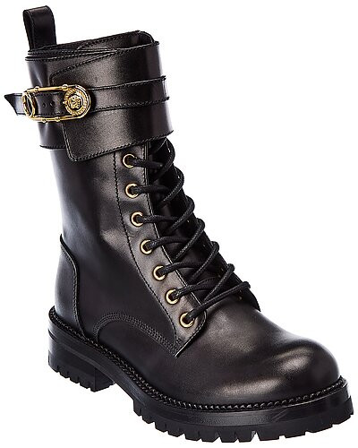 Versace Safety Pin Leather Boot | Ruelala