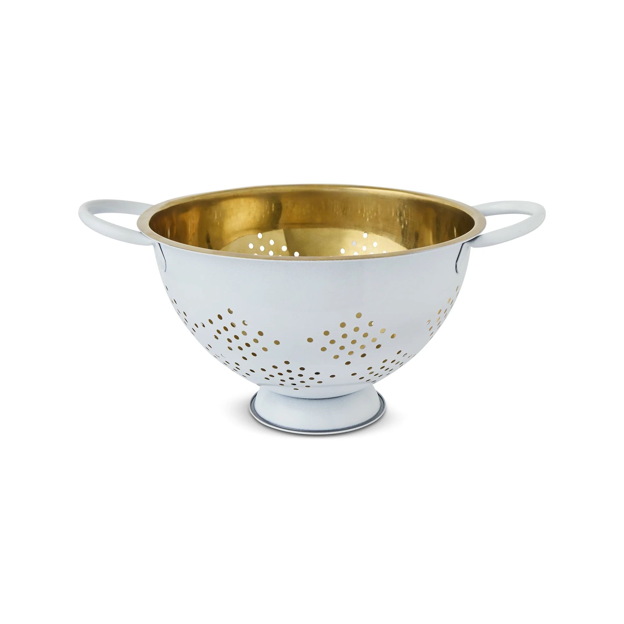 Thyme & Table Stainless Steel Colander, White & Gold | Walmart (US)