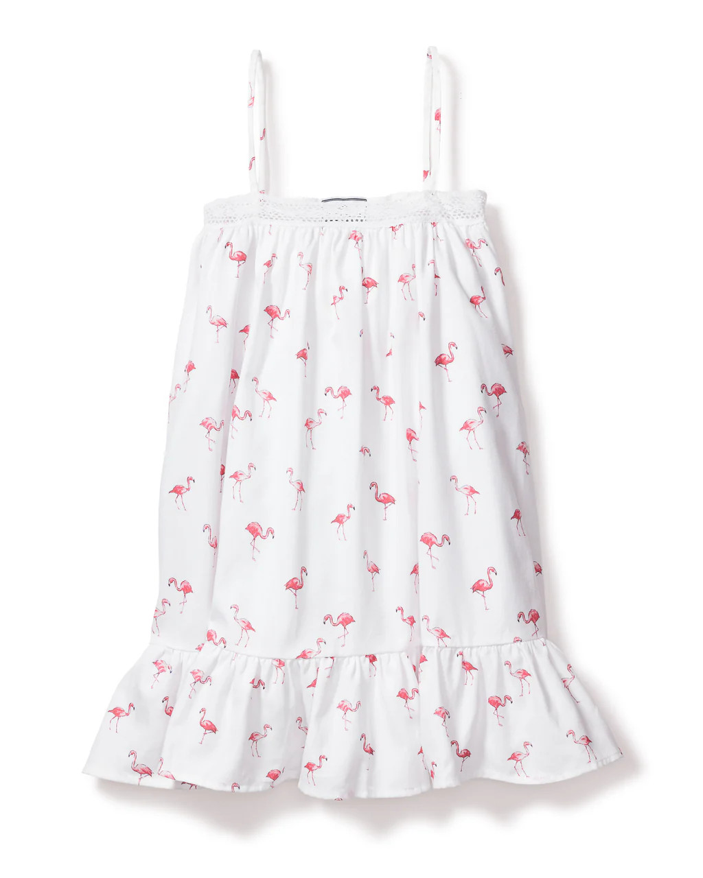 Girl's Twill Lily Nightgown in Flamingos | Petite Plume