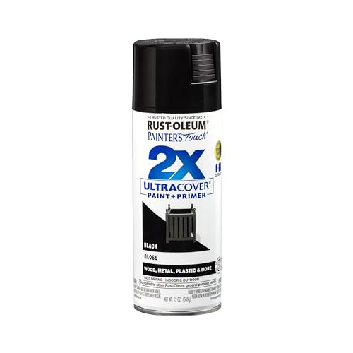 Rust-Oleum Painter's Touch 2X Ultra Cover Spray Paint, Gloss Black | Amazon (US)