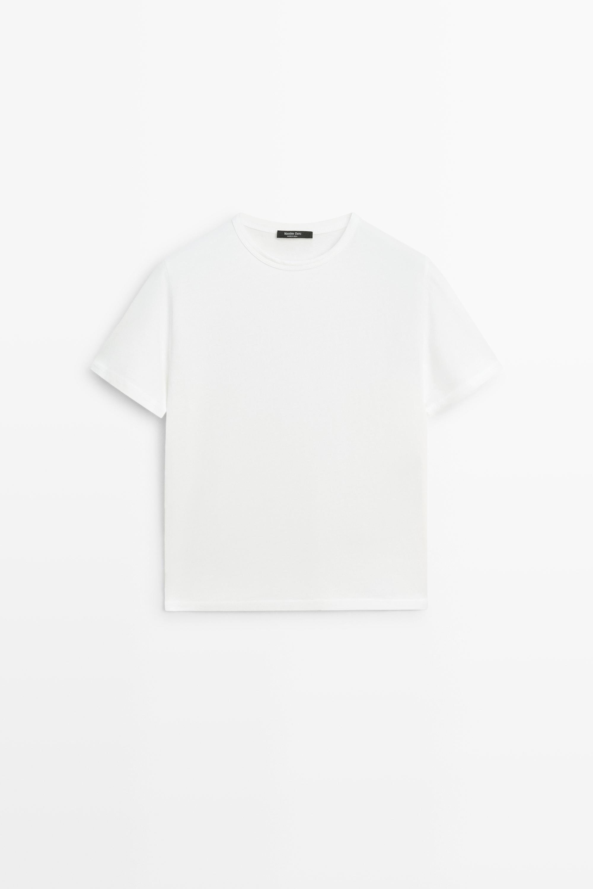 100% cotton short sleeve T-shirt | Massimo Dutti US